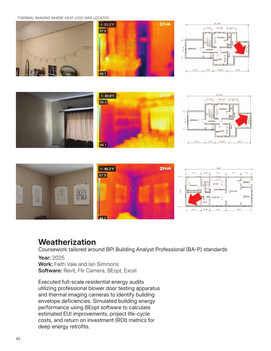 Weatherization — thermal imaging of heat loss