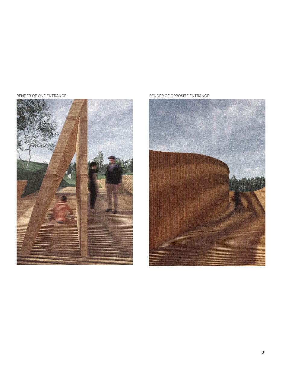 Renders of both bridge entrances